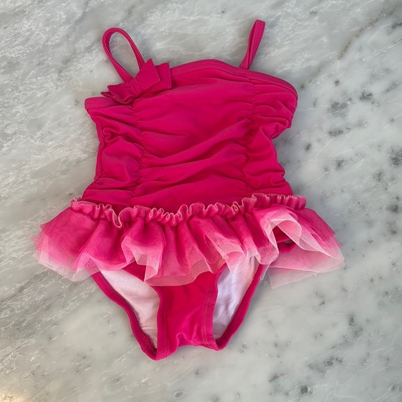 Pink Ruffled Swimsuit for Kids - Picture 1 of 2